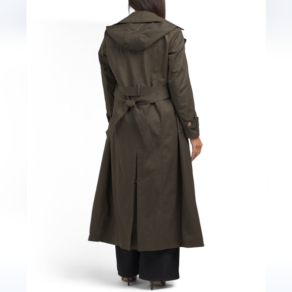 Rachel Zoe Forest Maxi Hooded  Trench Coat - Picture 3 of 15